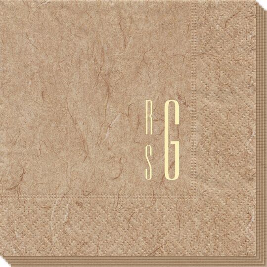 Your Skinny Stacked Initials Bali Napkins